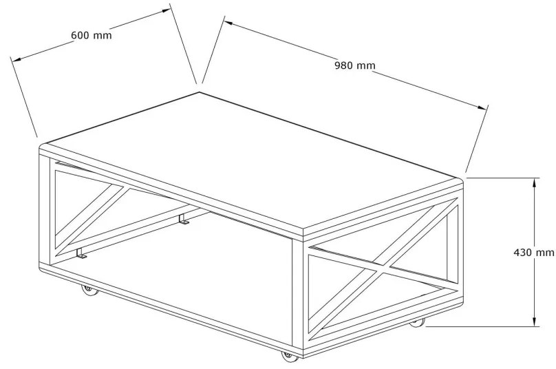 Konferenčný stolík Yuso borovica atlantická