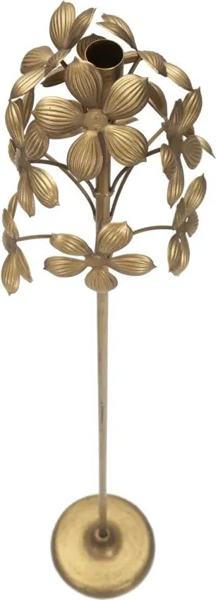 Kovový svietnik Flowy 93 cm zlatý