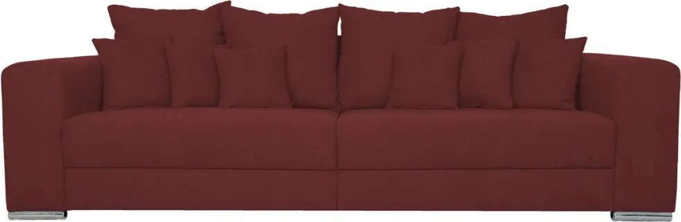 Široká pohovka Rosa, červená látka