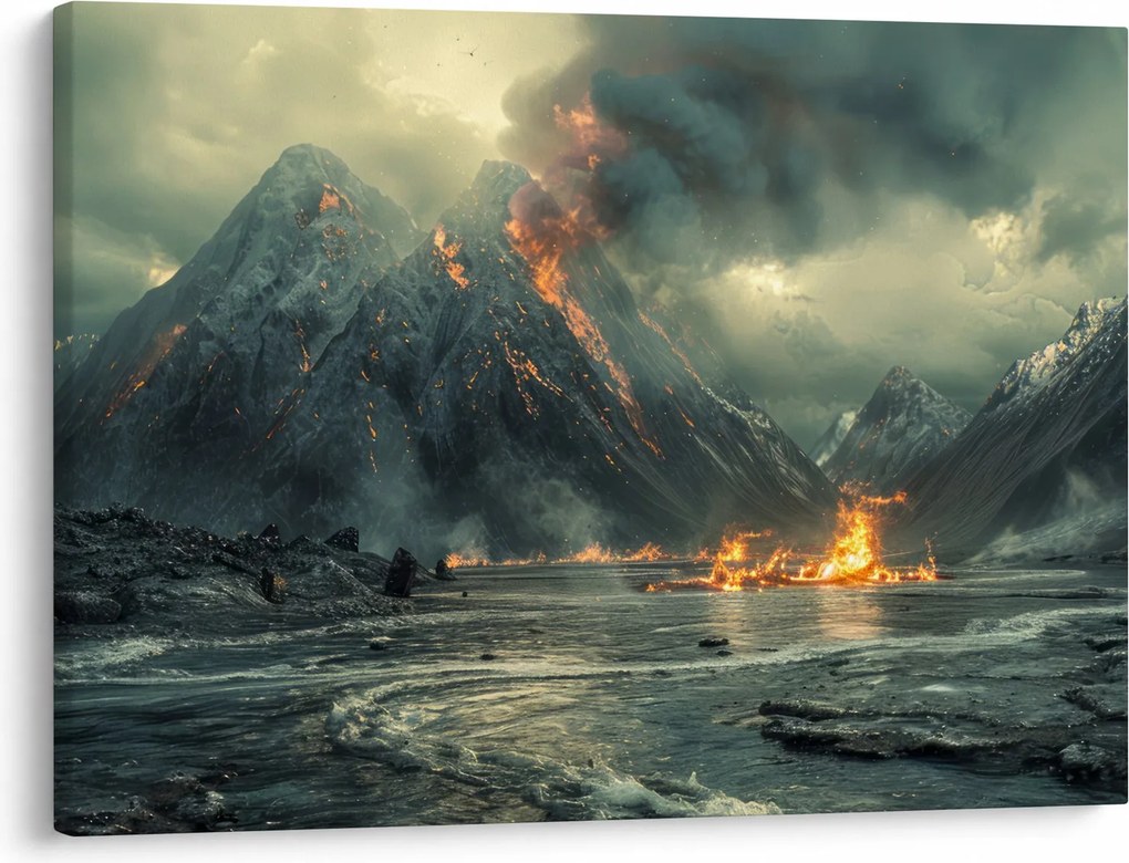 Obraz - Erupcia sopky (70x50 cm)