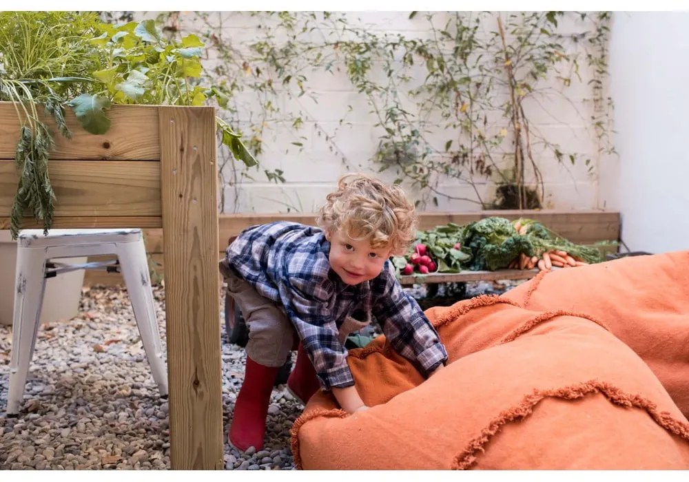 Zelený/oranžový detský sedací vak Cathy the Carrot – Lorena Canals