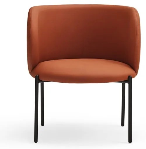 Oranžové kreslo z imitácie kože Mogi - Teulat