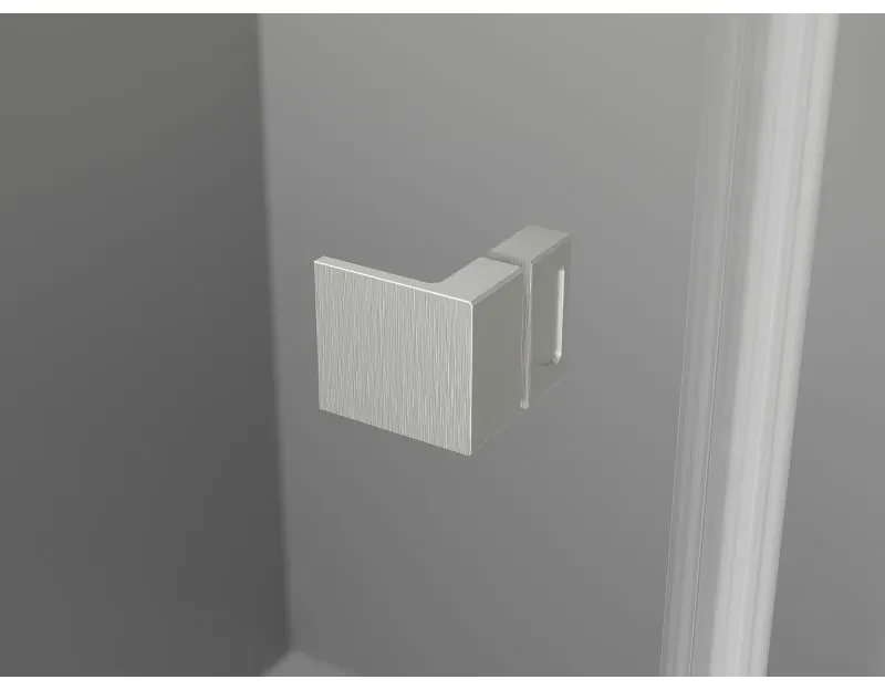Mexen Lunar T, výklopný ľavý sprchový kút 140 x 110 cm, 8mm číre sklo, oceľový profil, 834T-140-110-97-00-L