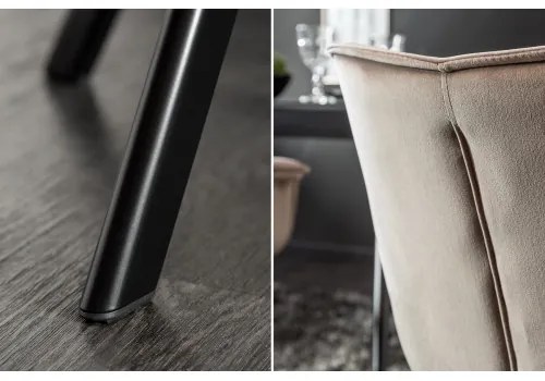Stolička 39177 Zamat - Champagne - PRODUKT JE SKLADOM U NÁS - 8Ks  - Komfort-nábytok