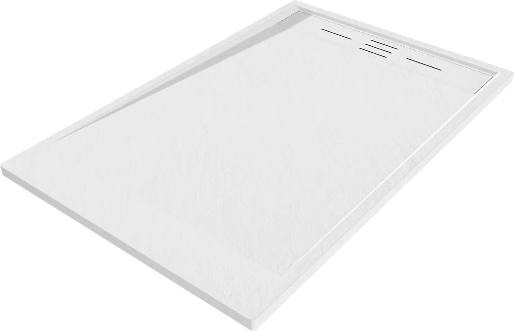Mexen Amon, SMC obdĺžniková sprchová vanička 130 x 70 cm, biela, 4F107013