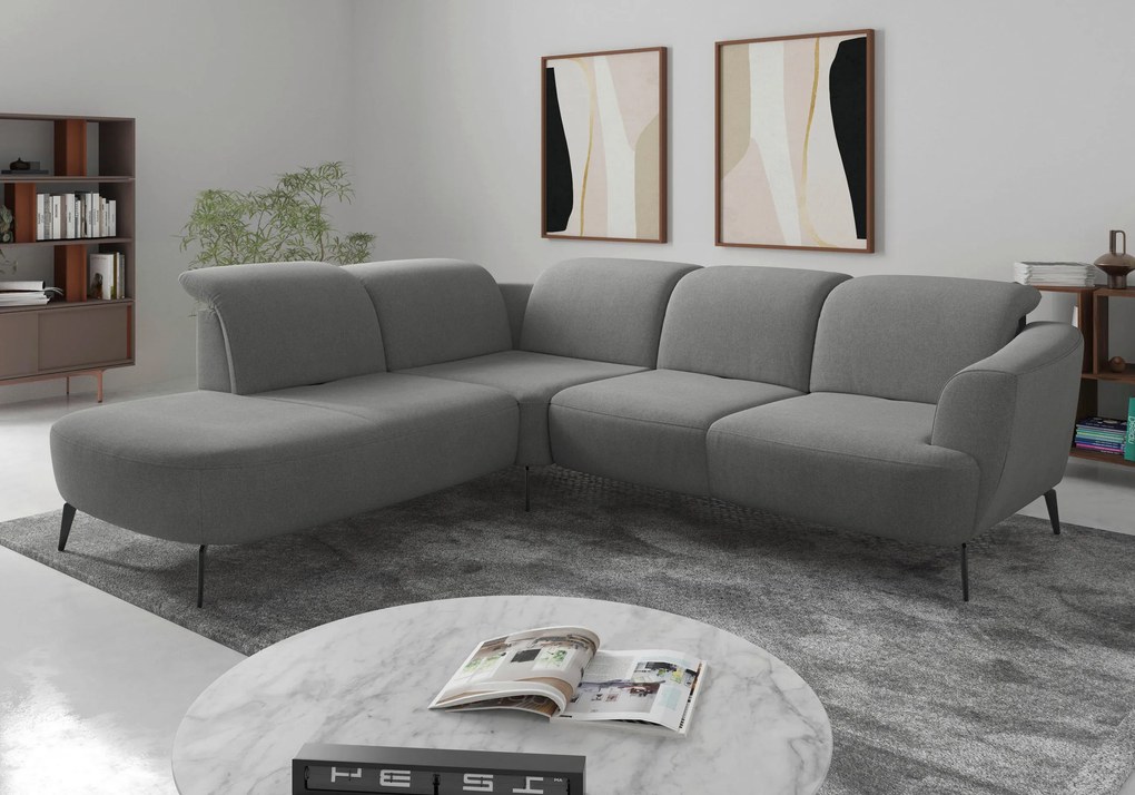 XXXLutz ROHOVÁ SEDAČKA, textil, sivá Sit & More - Sedačky - 00014401852N