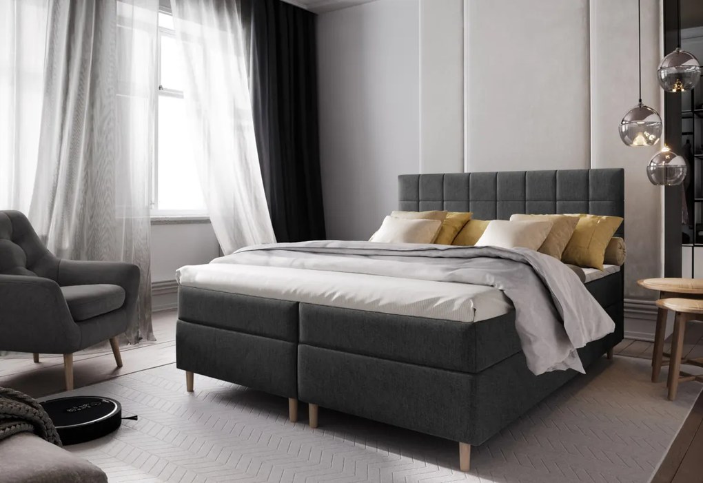 Čalúnená posteľ boxspring SICILIE, 180x200, inari 24
