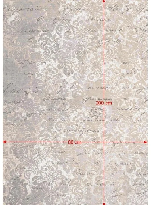 Koberec Balin 80x200 cm - béžová / vzor