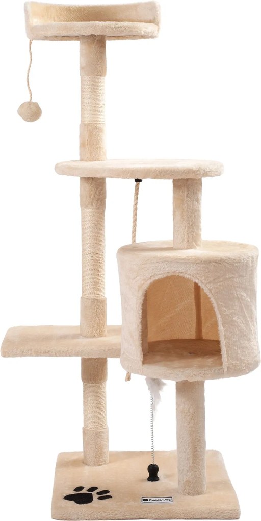 PuppyJoy PuppyJoy, Škrabadlo pre mačku, stromček, stĺpik, 4 poschodia, 85 cm, PJ-042 85, HOM-50044