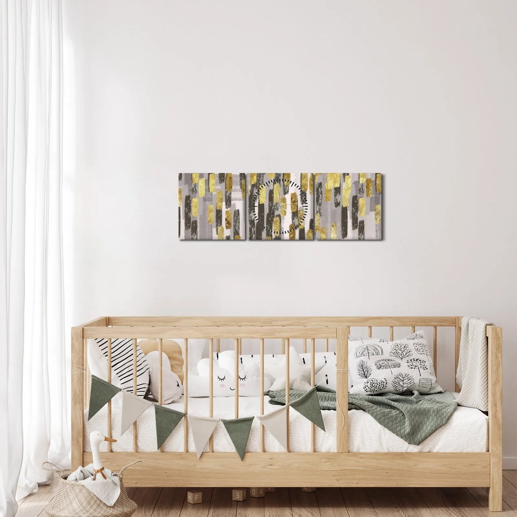 Obraz - Moderná dekorácia (s hodinami) (90x30 cm)