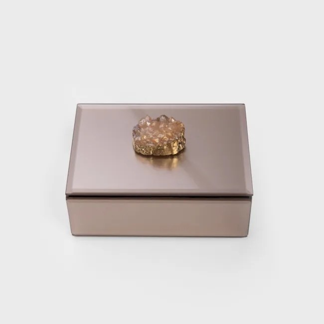 Šperkovnica PIERRE ružová s kameňom 705236