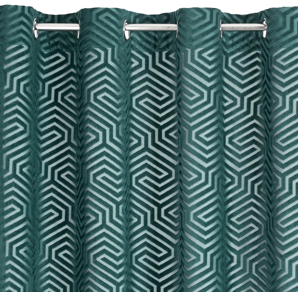 ZÁVES NA KRÚŽKOCH PIERRE CARDIN INGA 140X250 CM ZELENÁ