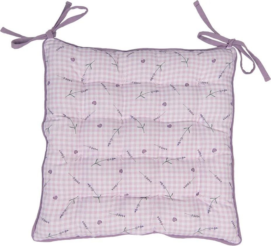 Bavlnený podsedák s výplňou Lavander Garden - 40*40*4 cm
