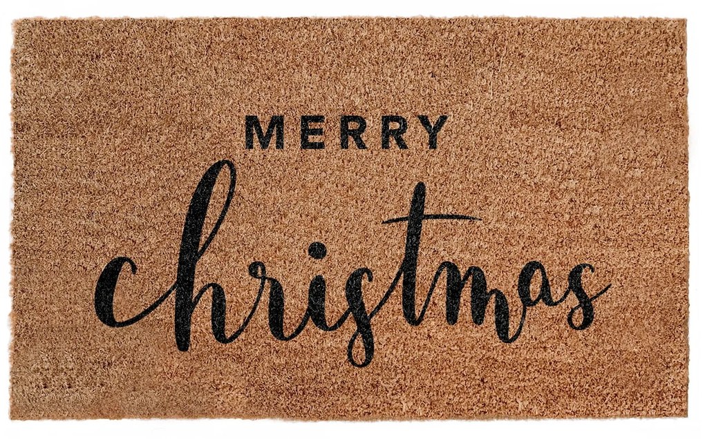 Eulenschnitt Rohožka z kokosového vlákna Merry Christmas 75 x 45 cm