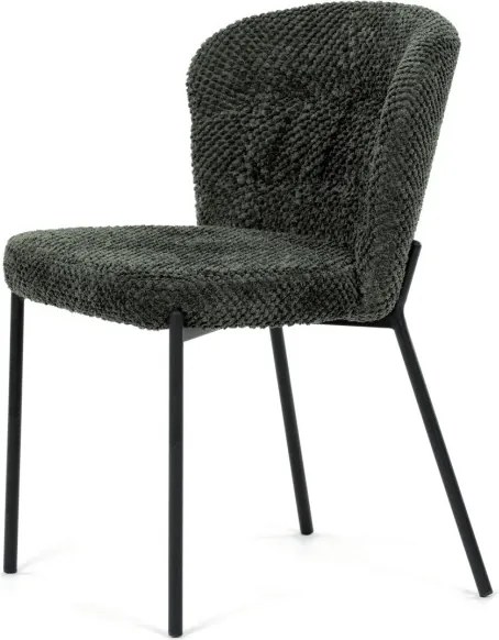 Jedálenská stolička bouclé, zelená CT-W1077 GRN2