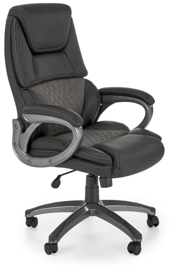 Kancelárske kreslo Steven eko koža čierna/šedá