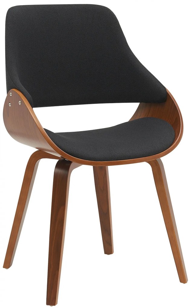 Jedálenská stolička Vangale - látka - Orech / Čierna