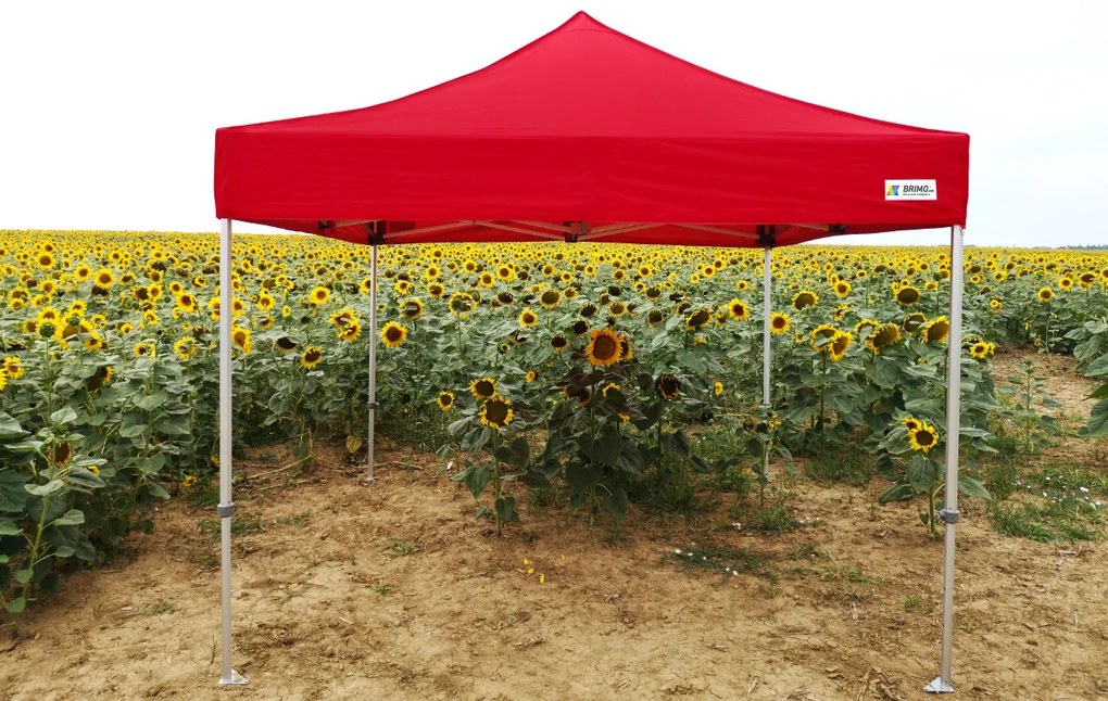 BRIMO Nožnicový stan 3x4,5 m - s 3 stenami - Biela 14