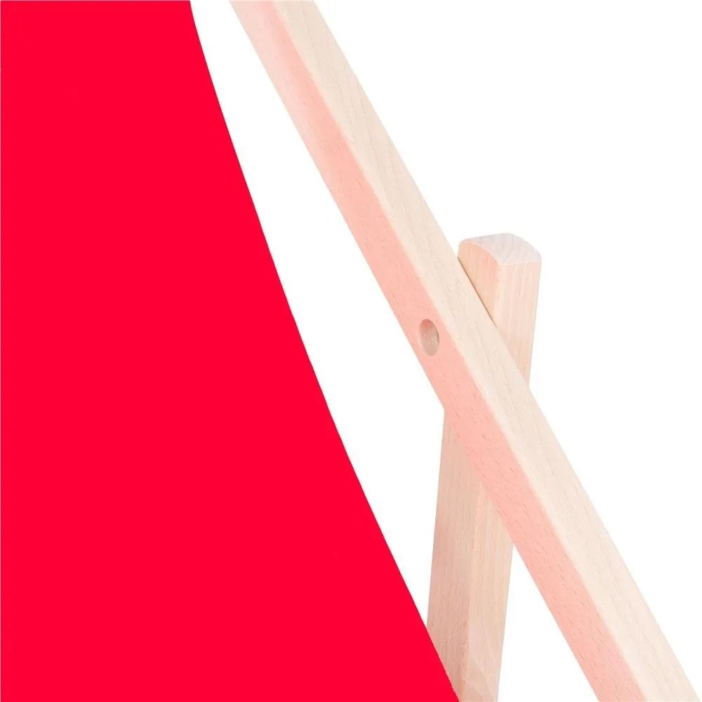 Drevené lehátko SPRINGOS DC003 OXFORD10 - červené