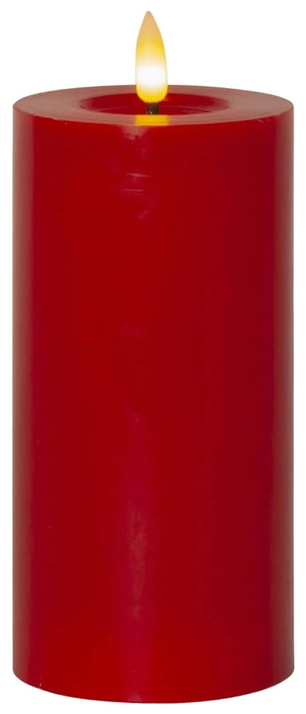 STAR TRADING LED sviečka Flamme Flow Pillar Red 17,5 cm