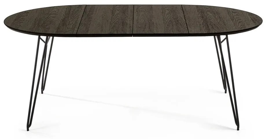 Okrúhly rozkladací jedálenský stôl s doskou v dekore jaseňového dreva ø 120 cm Norfort – Kave Home