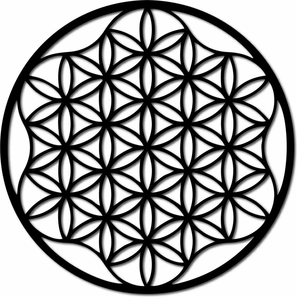 Obraz mandala na stenu z preglejky do 120 cm: Prírodná preglejka - Topoľ  natural Rozmer 50 cm 3964-49819 PR0337