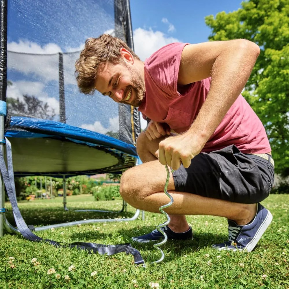 Sada kotiev do zeme, 4ks, 42,5x8,5cm, strieborná Monzana