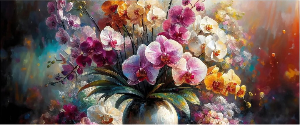 Obraz - Váza kvetov II. (120x50 cm)