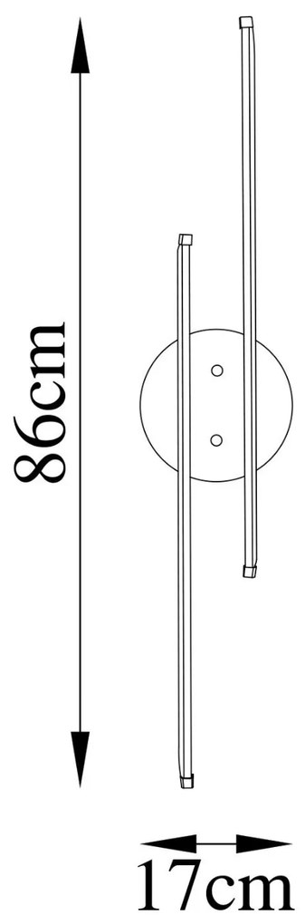 Nástenné LED svietidlo Umut zlaté