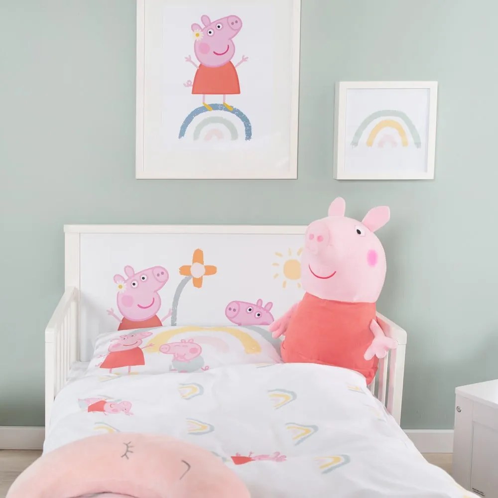 Biela detská posteľ 70x140 cm Peppa Pig – Roba