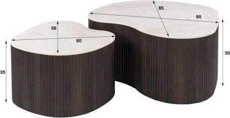 Konferenčný stôl 57-01D Ceramo 2-set 3D ceramik Taj Mahal - Komfort-nábytok