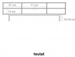 TEULAT SIERRA 3D TV stolík Sivá