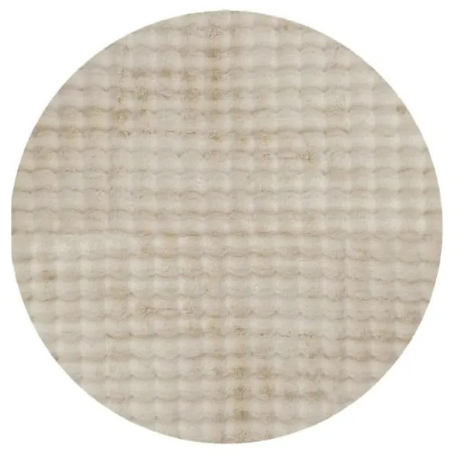 Béžový umývateľný okrúhly koberec ø 80 cm Bubble Cream – Mila Home
