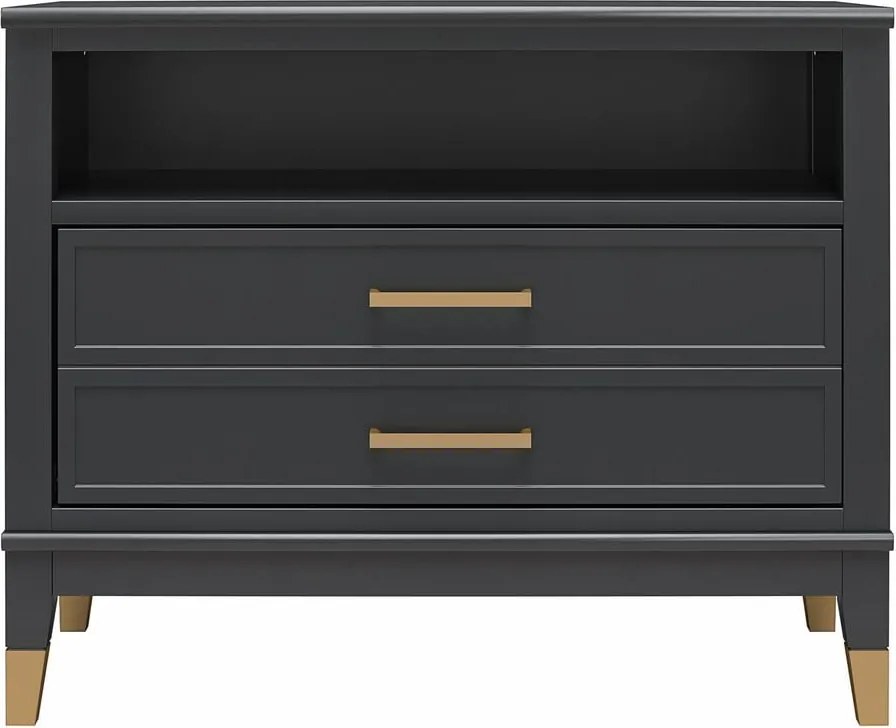 Čierny nočný stolík Westerleigh – CosmoLiving by Cosmopolitan