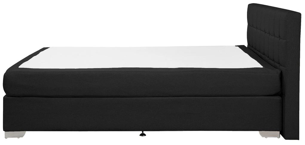 Čalúnená posteľ 160 x 200 cm čierna ADMIRAL Beliani
