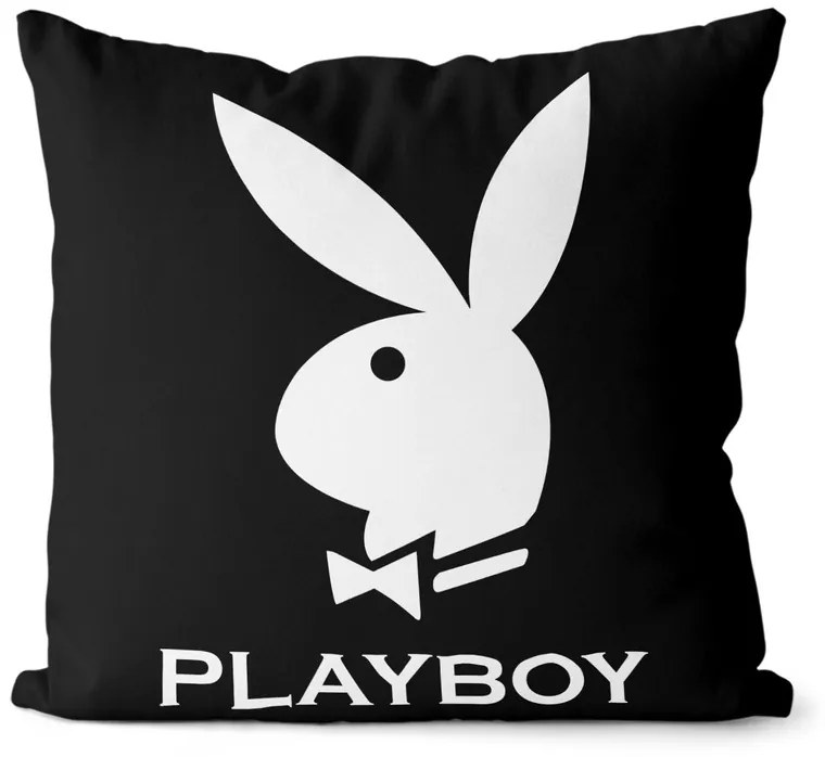 Vankúšik Playboy Black (Velikost: 40 x 40 cm)