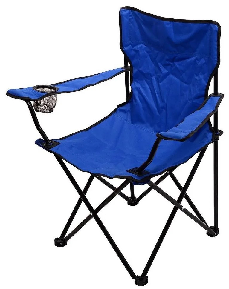 Skladacia kempingová stolička modrá
