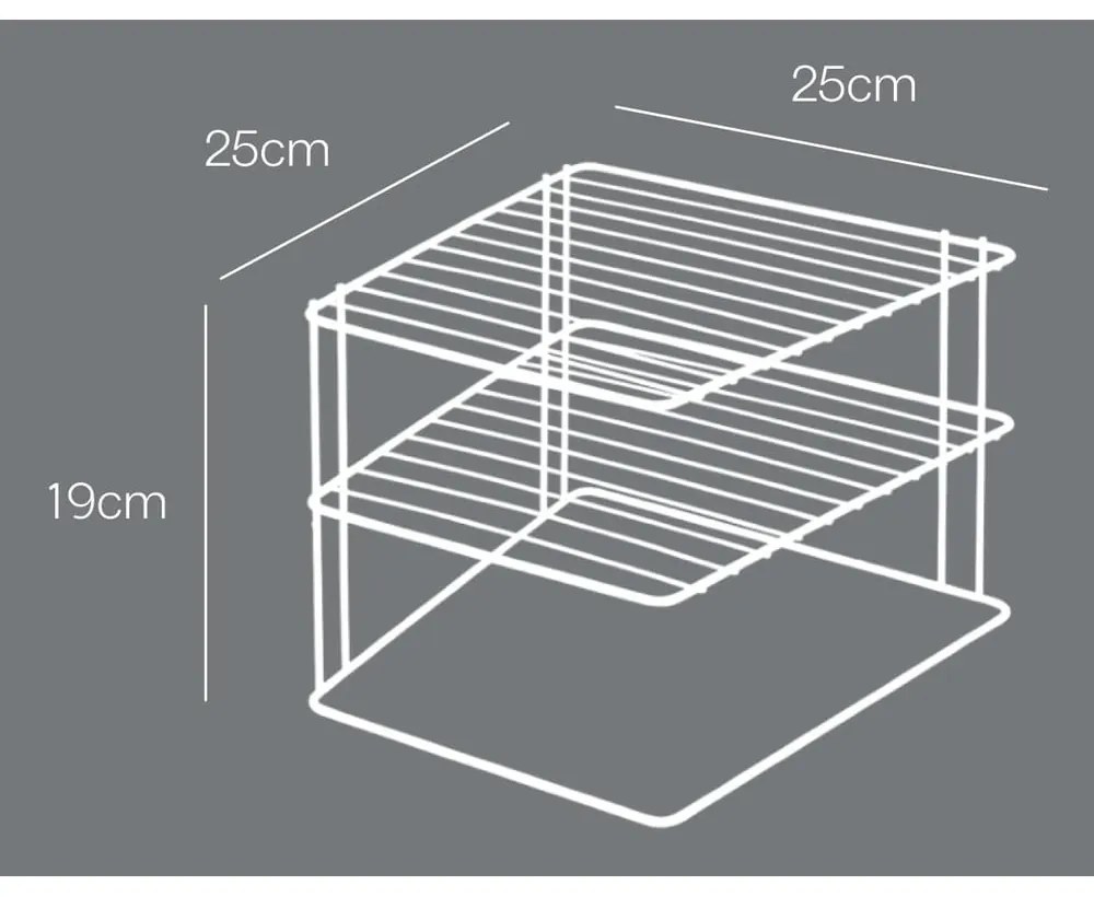 Oceľová prídavná polička v striebornej farbe 25x25 cm Palio – Metaltex