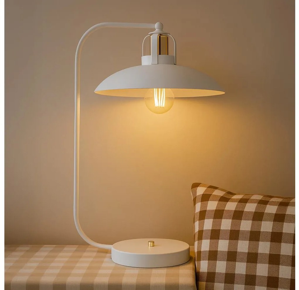 Brilagi - LED Stolná lampa FLAMENGO 1xE27/60W/230V biela