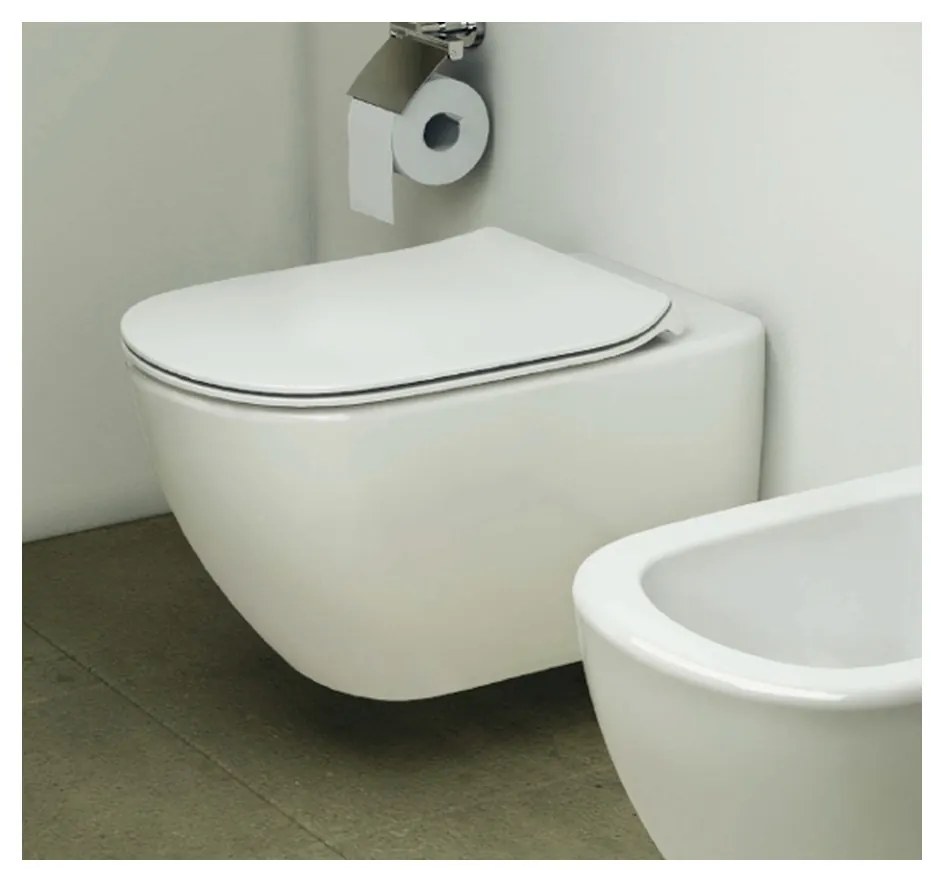 Ideal Standard Tesi - závesné WC s doskou SoftClose, AquaBlade, biela, T354601