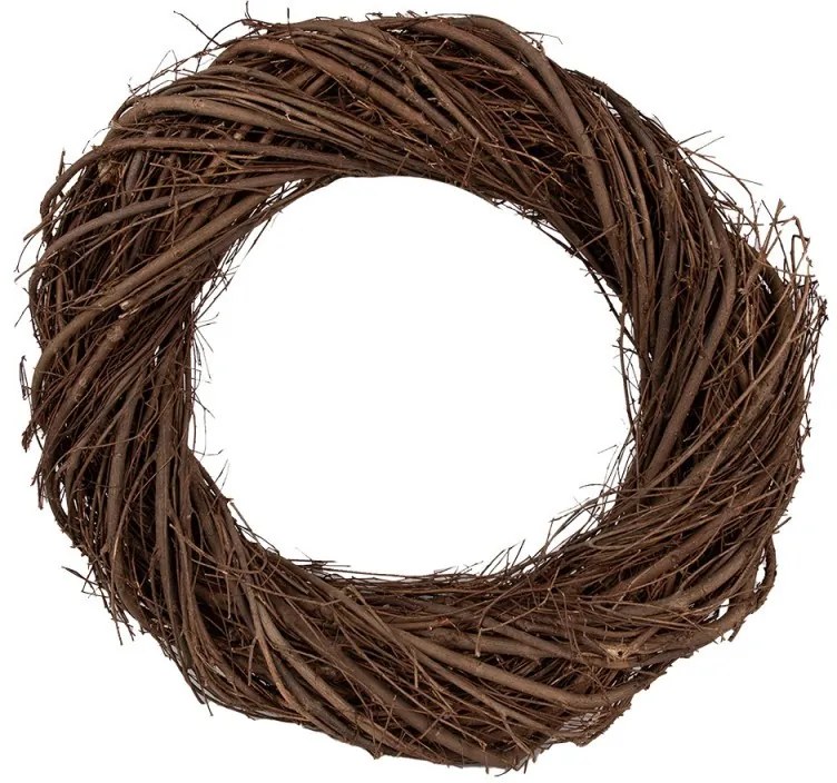 Prírodný hnedý prútený veniec Woodly L - Ø 40*7 cm