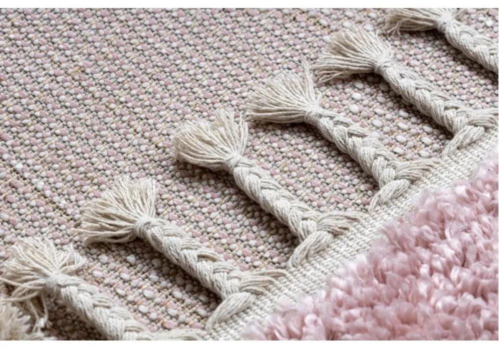 Kusový koberec Shaggy Ariso ružový atyp 70x300cm