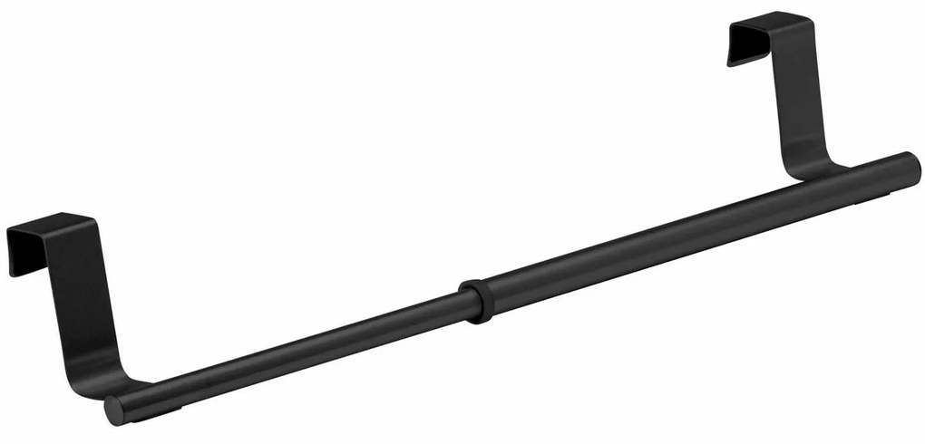 Wenko Nastaviteľný nerezový držiak na utierky 36-60 cm, čierna, M