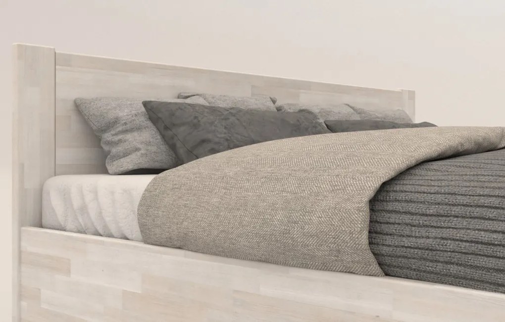Posteľ s úložným priestorom Fava Box 180x200 cm, bielený buk