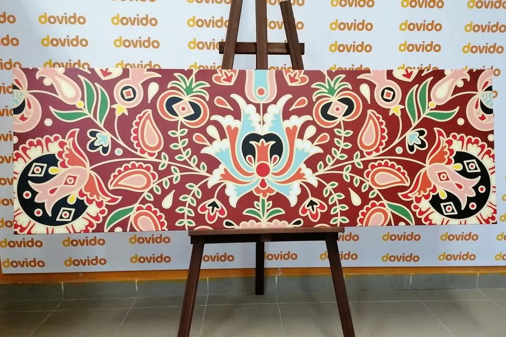 Obraz ľudový ornament - 135x45