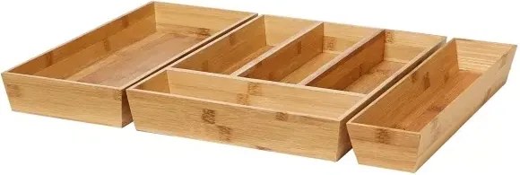 Goodhome 2. jakost - Organizér do šuplíku, do kuchyně, příborník - NITAKI bambusový 31 x 43 cm