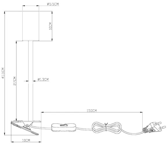 Globo 57911KG - Flexibilná lampa s klipom ROBBY 1xGU10/25W/230V šedá/hnedá