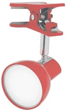NIPEKO Stolná flexibilná LED lampa s klipom, 5W, teplá biela, 14cm, červená