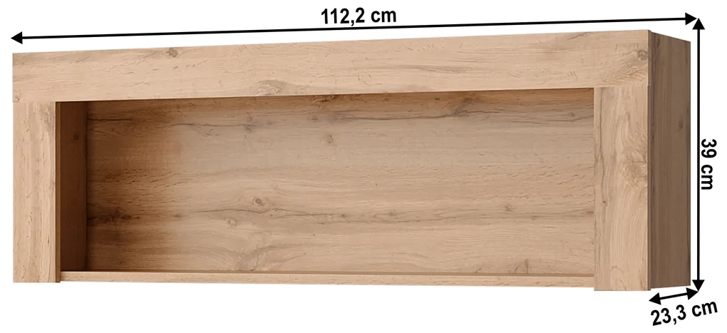 Závesný regál 110 cm Mateo 110 (dub wotan). Vlastná spoľahlivá doprava až k Vám domov. 1065271