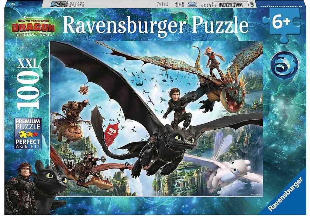 RAVENSBURGER Puzzle Ako si vycvičiť draka III XXL 100 dielikov